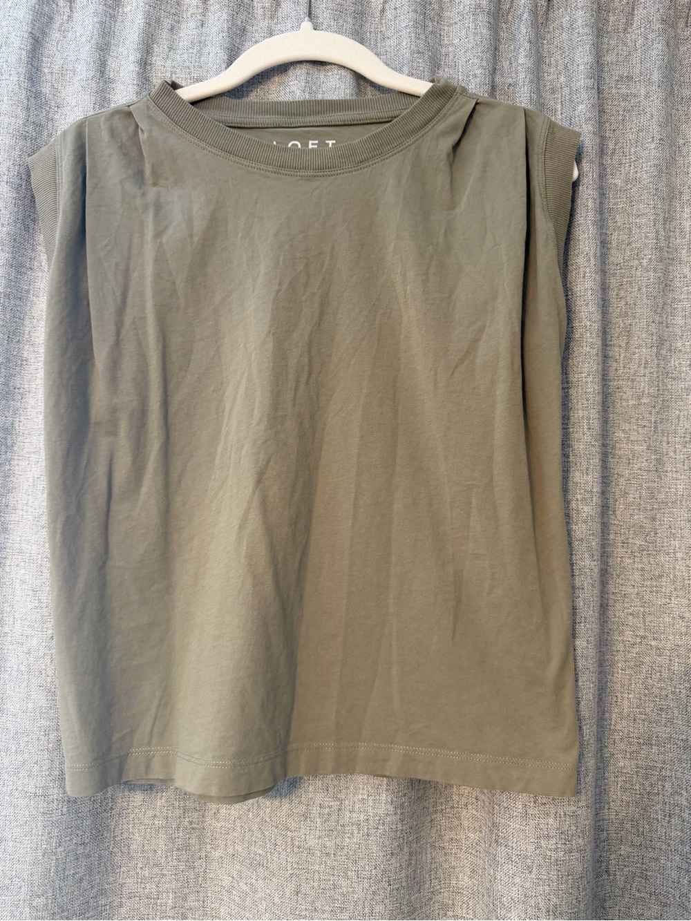 Loft Sleeveless Olive Green Tank Top